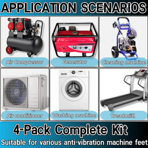 Heavy Duty Rubber Feet Pads Set Of Four For Anti Vibration On Air Compressors Generators And Pressure Washers application scenarios