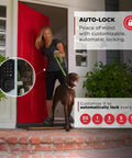 No Sweat Keyless Entry Touchpad Electronic Deadbolt Door Lock With Rock Solid Grade 2 Certified Security And Slick Capetown Finish with a user opening the door.