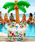 Giant Inflatable Palm Tree Cooler For Pool Parties Holds 34 Gallons 200 Plus Cans Keeps Drinks Cold At Beach Luau Or Backyard