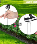 100 Count Half Inch Irrigation Drip Tubing Stakes 5 Inch J Shaped Landscape Staples installation in garden