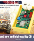 Adjustable High Performance DC CDI Box For GY6 Scooters And ATVs With 6 Pin Connector, yellow, compatible with Kymco Agility.