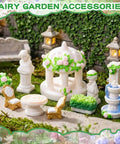 15 Pcs Mini Garden Furniture Ornaments Set For Do It Yourself Fairy Garden And Micro Landscape Decor Totally Durable Resin Patio Table Chair Bench Arch Fountain Statues Set