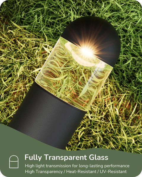 Low Voltage Landscape Lighting 12V 3W 3000K Warm White Outdoor Bollard Lights with grass background