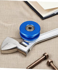 Aluminum U Groove Pulley For Gym Cable System Dual Bearing Silent Roller Stable Home Gym Fitness Gear For Smooth Weight Lifting Compact Quiet Durable Cable Pulley For Any Workout Setup blue pulley on metal wrench