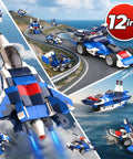 12-In-1 STEM Building Blocks Kit Ages 4 To 8 139 Pieces Fighter Jet Model App Enabled Digital Guides And Paper Manual