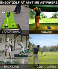 Putting Trainer With Mirror Practice Aid To Align Eyes And Putter Face, Groove And Path For Accurate Starts And Square Rolls in use