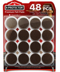 48 Pack Felt Furniture Pads For Chair Legs That Glide Quietly And Protect Your Floors Premium Floor Protectors For Hardwood