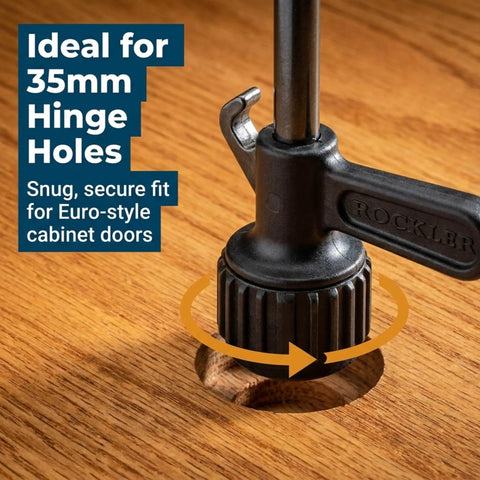 360 Degree Universal Painting Rack With No-Fuss Removable Hooks fitting into 35mm hinge hole for Euro-style cabinet doors