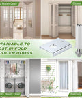 4 Pack Bifold Door Hardware Repair Kit For One And Seven Eighths Inch Wood Doors And Seven Sixteenths Inch Pivot Holes shown with home door examples and hardware components