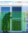 Diagram showing human detection alert for 2K Wireless Video Doorbell Camera With Real Time Alerts 2 Way Audio Battery Powered.