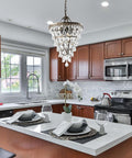 Showstopping Bronze Crystal Chandelier For Dining Rooms And Living Areas Classic Modern Ceiling Light in kitchen view