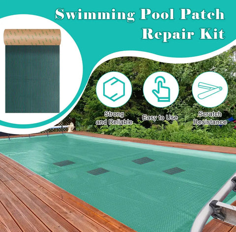 Heavy Duty Pool Cover Patch Kit 8 By 40 Inches Self Adhesive Waterproof Repair Patch For Ground Pool Covers Tear Resistant