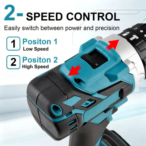 Heavy Duty Rechargeable Cable Stripper For 50-300 Mm2 Wires showing 2-speed control switch for precision and power settings.