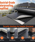 Real Deal Self Adhesive EPDM Rubber Roofing Membrane For Flat Roofs 53 Mil Thick 39 In Wide By 16 Ft Long laid on flat surface.