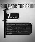 7 Inch Espresso Machine Group Brush With Drip Guard Slim Backflushing Cleaning Tool detail against textured background