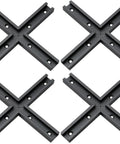 Beefed Up Heavy Duty Aluminum T Track Intersection Kit 3 Inch With Double Cut Profile Universal Fit For Woodworking, 4 Pack
