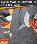 Darn Solid Beefy Two Pack Concrete Crack Filler And Heavy Duty Cement Sealant With High Elasticity Self Leveling Waterproof Glue applied to pavement crack.