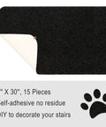 Non Slip Stair Treads For Wood Steps Peel And Stick 8x30 Inch Runner Rug Black 15 Pack Kid Friendly Pet Safe Grip Easy Install Anti Slip Stair Protector For Hardwood