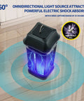 Outdoor Bug Zapper Mosquito Killer For Home Backyard Patio 90 130V Electric Fly Trap Indoor Outdoor Use Easy Clean High Voltage Insect Eliminator For Wasps Gnats Flies Mosquitoes with blue-violet light.