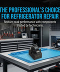 4.7 Ohm PTC Starter Relay 3 Pin Replacement For Mini Fridges And Wine Coolers on repair bench in workshop