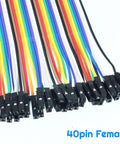 40-pin female multicolor Dupont jumper wires for Arduino, part of 120Pcs Multicolor Dupont Jumper Wires 40 Pin Male To Female Breadboard Kit for Arduino Prototyping 20cm Cables Sweet for Custom Spacing and Flexible Wiring