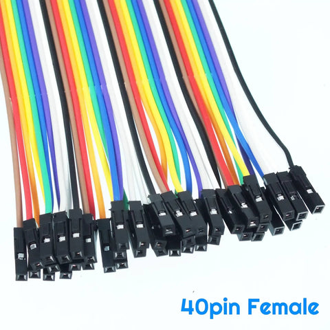 40-pin female multicolor Dupont jumper wires for Arduino, part of 120Pcs Multicolor Dupont Jumper Wires 40 Pin Male To Female Breadboard Kit for Arduino Prototyping 20cm Cables Sweet for Custom Spacing and Flexible Wiring
