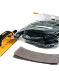 Pro Grade Dust Free Hand Sanding Block Kit 3 In X 9 In With Hook And Loop Backing, 55 Hole Abranet Mesh Sheets, Vacuum Hose