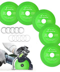 Hella Sharp Diamond Cutting Disc Set For Angle Grinder Serving Up Killer Cuts Ultra Thin Saw Wheel with green glass cutting discs