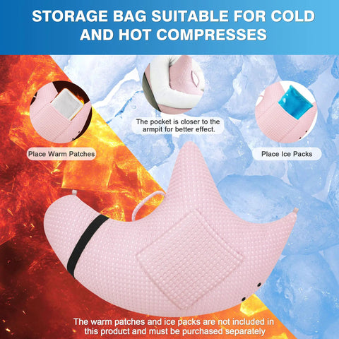 Cooling Shoulder Surgery Pillow With Ergonomic Design For Postop Relief Side Sleeper Support Rotator Cuff Pain Relief Elevation Aid After Frozen Arm Impingement Machine Washable Cover For Quick Recovery with pocket for hot and cold compresses