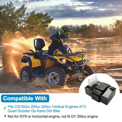 Six Pin DC CDI Box With CDI Cable Harness Connectors For CG Series Vertical Engine ATVs Dirt Bikes Go Karts