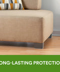 Beige Felt Pads For Furniture 4 X 6 Inches Self Stick Chair Leg Protectors for Hardwood Floors under couch corner