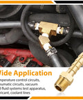 4 Pack Brass Hose Barb Fittings 1/4 Inch Barb To 1/8 NPT Male Thread Air Hose Fittings installed in engine
