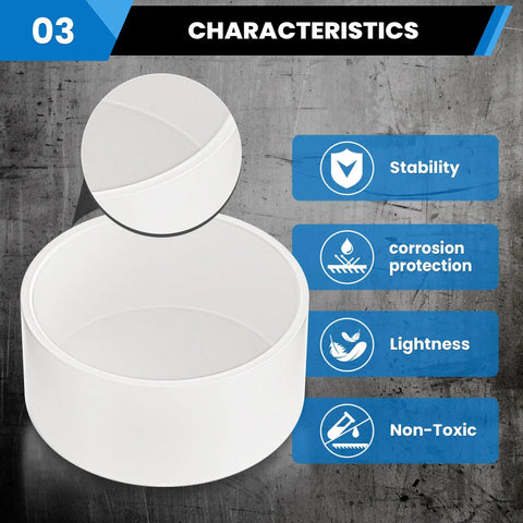 2 Inch PVC End Cap For Schedule 40 Pipe, White Slip Socket Cap Connector with stability, corrosion protection, lightness, non-toxic features
