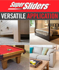 Heavy Duty Reusable Furniture Sliders For Carpet That Slide Like Butter So You Can Shift Couches Beds And Massive Gear With Absolute Zero Sweat Soft Foam Grips Lock Tight While You Slide Heavy Loads Across Floors In This Smart 8 Pack used under furniture, including beds, couches, and pool tables.