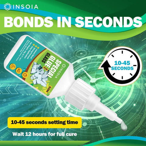 Crystal Clear Glass Glue For Quick Fixes And Crazy Strong Bonds On Glass And Ceramic, 20g bottle with precision tip