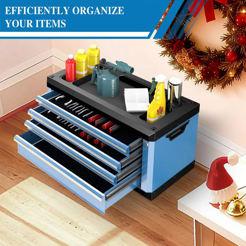 Heavy Duty Portable 4 Drawer Tool Chest With Secure Lock And Easy Grip Handle And Plenty Of Room For Hardware Built Tough To Go Everywhere For Diy Crews And Pro Guys