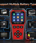 All-In-One 6V 12V 24V Battery Tester For Cars, Trucks, And Bikes With Built-In Reverse Polarity Protection, Test Range 10-2000 CCA Across Flooded, AGM, Gel, EFB, And Lithium, front view