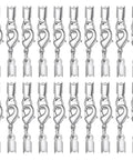 20 Sets Stainless Steel Necklace Clasps And End Caps For Jewelry Making 3MM ID Cord End Caps With Lobster Clasp for DIY projects