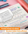 Nulltonex Portable Bluetooth Label Maker With Tape, Mini Adhesive Sticker Printer For Home Organization on a note-taking setup.