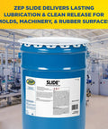 Slide Silicone Lubricant And Release Agent For Industrial And Workplace Use Only, Low Odor Formula With Non Chlorinated Solvents