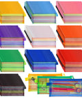 120 Pack Mesh Zipper Pencil Pouches In 10 Colors 9 By 4 Point 7 Inch Small Pencil Bags stacked in assorted colors