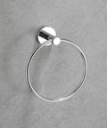 Towel ring from Polished Chrome 5 Piece Bathroom Hardware Set With 24 Inch Double Towel Bar Modern Style Accessories Kit