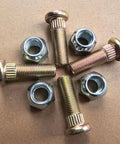 4 Pack Half Inch 20 Thread Press-In Wheel Studs With Lug Nuts Replacement For Hydro Gear 44431 displayed on cork board