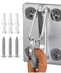 Heavy Duty Stainless Steel Dog Tie Out Wall Hook Set Rustproof Indoor Outdoor Leash Mount Holds Up To 500 Lbs Wall Mounted Leash Anchor