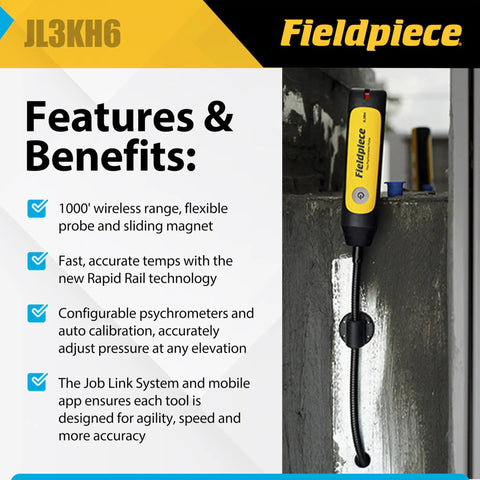 Pro Grade HVAC Wireless Probe Kit Featuring Rapid Rail Tech Nails Dead On Temps And Pressures Instant Lock Rugged Padded Case Built Tough And Easy To Handle For Seasoned Service Pros