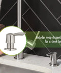 Touchless Kitchen Faucet With Pull Down Sprayer Motion Sensor High Arc Spout Switchable Stream And Spray One Point Eight GPM Flow Easy Fit For Single 2 3 Or 4 Hole Install with soap dispenser