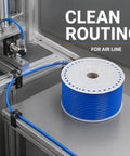 Transparent Pu Pneumatic Tubing For Air Compressors 4Mm To 16Mm Kink Resistant Hose in blue on a spool for clean routing.