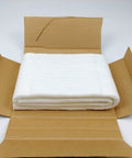 Front view: white ceramic fiber insulation blanket, 1/4 in thick, 16 x 48 in, folded in an open cardboard box.