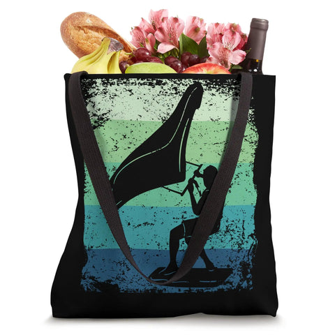 Retro Wing Foil Wingsurfing Tote Bag For Wingboarding Fans Vintage Style Wing Foil Gear Carrier 16x16 Inch Tote Durable Carryall