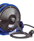 Heavy Duty 30 Foot Power Cord Reel With 12 AWG Cable Single Receptacle Retractable Electrical Reel For Garage Or Shop